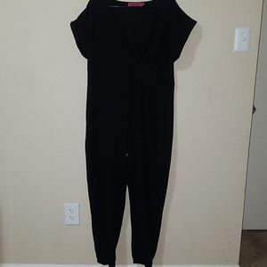 BOOHOO Black one piece romper jumpsuit SIZE US 18